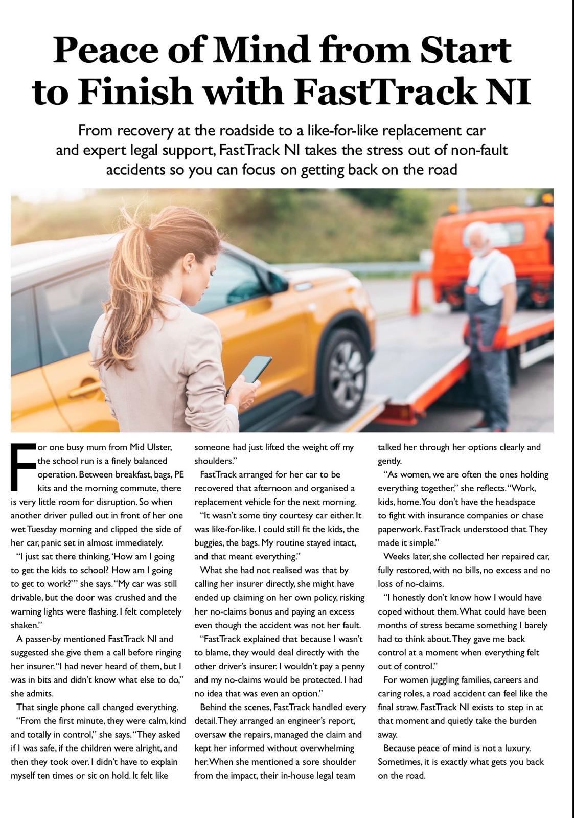 Local Women Magazine - Peace of Mind from Start to Finish with FastTrack NI